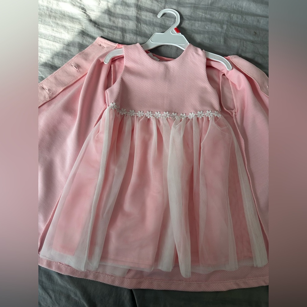 Girls 3T Blueberri Boulevard Pink Dress with Matching Jacket. NWT